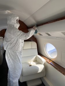 Aircraft and FBO cleaning and disinfection services are being offered by Clay Lacy Aviation 